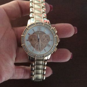 Judith Ripka Rose Gold-Tone Diamonique Watch